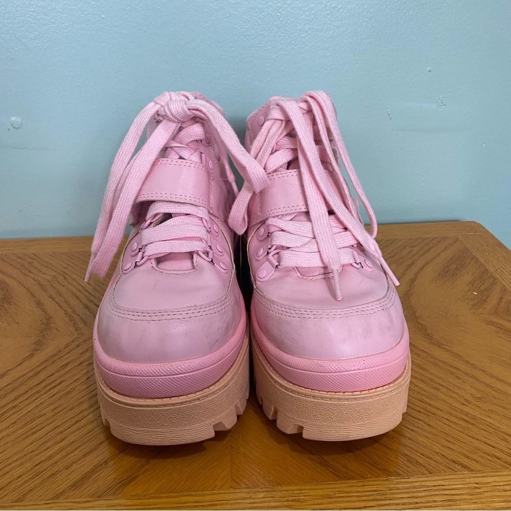 Jeffrey‎ Campbell Pink Platform Sneakers Shoes Sz 7 - Picture 8 of 13